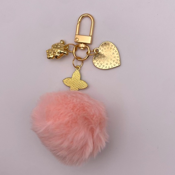 PINK POM POM | Clover & Bear | Bag Charm | Keychain (Brand New!) ✨ - Picture 7 of 9